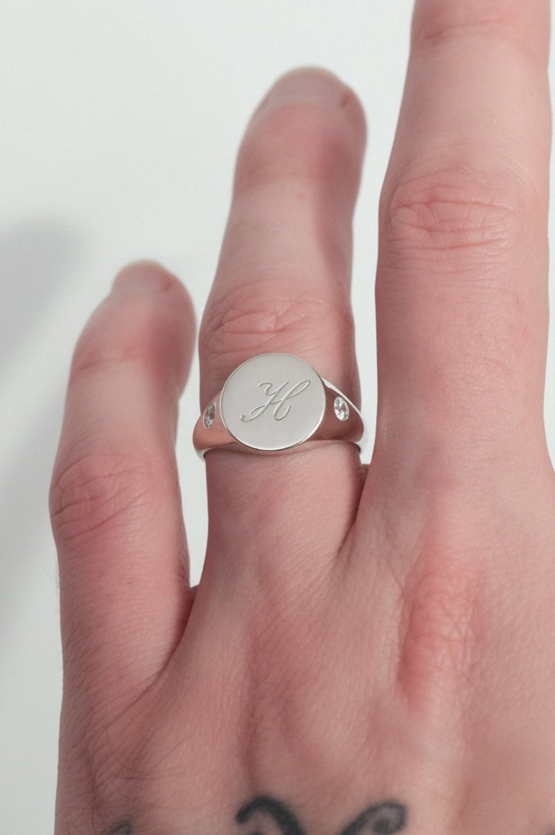 Engraved Signet Ring - HANSON